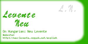 levente neu business card